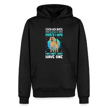 Coonhound Dog Lovers Dog Owner Cadeau - Sweat à capuche Premium bio Homme - noir - Devant - Nico (187cm)