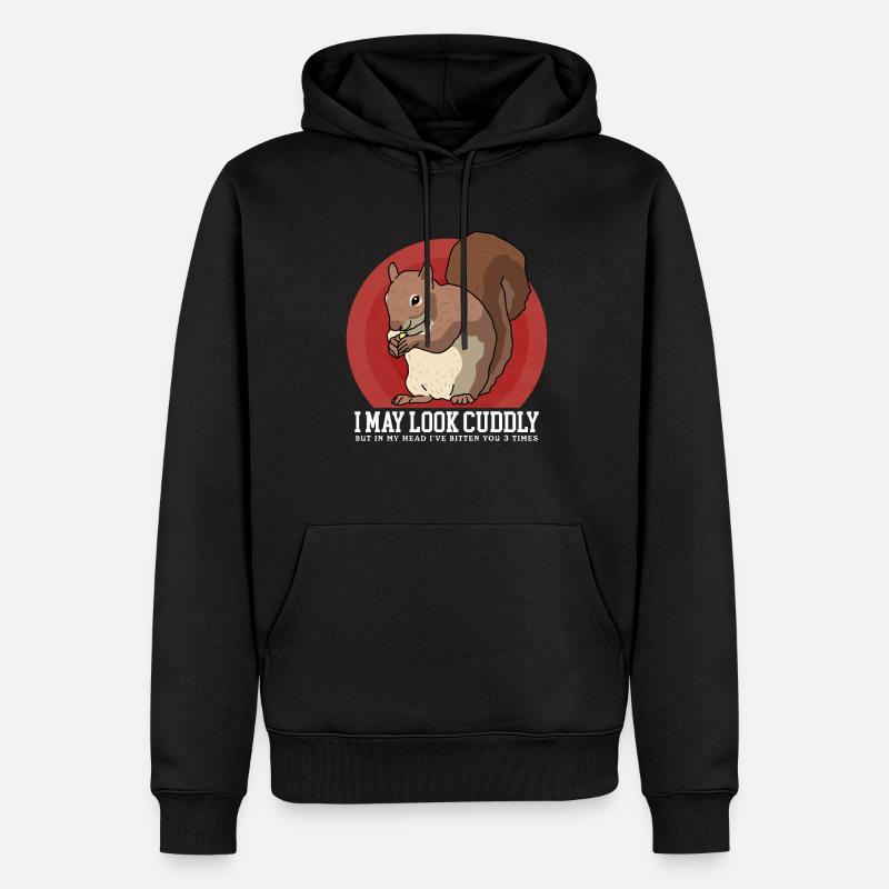 Süßes Eichhörnchen Hörnchen Geschenk - Männer Premium Bio Hoodie - Schwarz