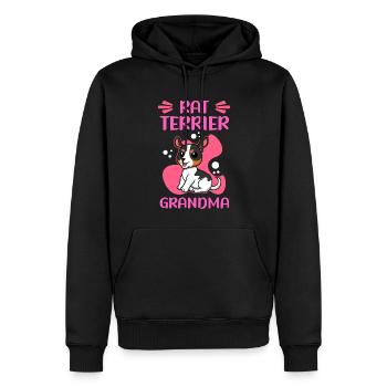 Rat Terrier Grandma Hund Hundebesitzer Geschenk - Männer Premium Bio Hoodie - Schwarz - Vorne - Nico (187cm)