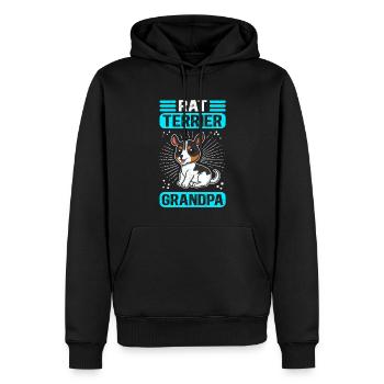 Rat Terrier Grandpa Hund Hundebesitzer Geschenk - Männer Premium Bio Hoodie - Schwarz - Vorne - Nico (187cm)
