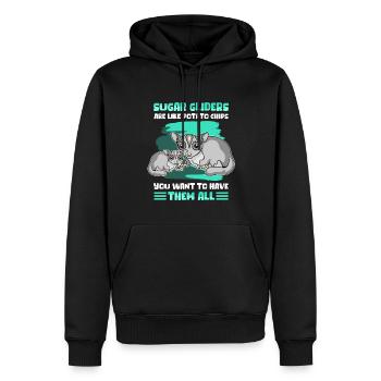 Sugar Glider Short Head Glider Cadeau - Sweat à capuche Premium bio Homme - noir - Devant - Nico (187cm)