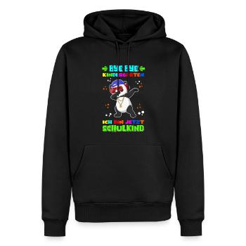 Einschulung Schulanfang Schule Schulkind Geschenk - Männer Premium Bio Hoodie - Schwarz - Vorne - Nico (187cm)