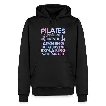 Pilates Erklären, warum ich Recht habe Geschenk - Männer Premium Bio Hoodie - Schwarz - Vorne - Nico (187cm)