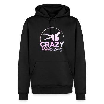 Pilates Crazy Pilates Lady Cadeau - Sweat à capuche Premium bio Homme - noir - Devant - Nico (187cm)