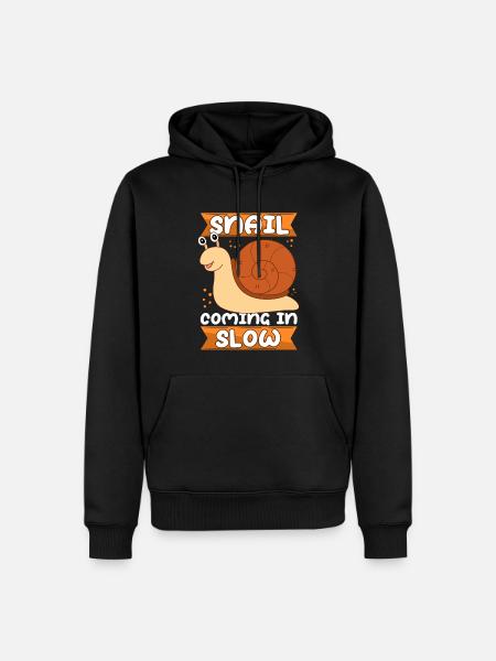 Snail Funny Snails Gift - Men’s Premium Organic Hoodie - black
