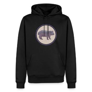 Nilpferd Baby | Flusspferd Nilpferde Geschenk - Männer Premium Bio Hoodie - Schwarz - Vorne - Nico (187cm)