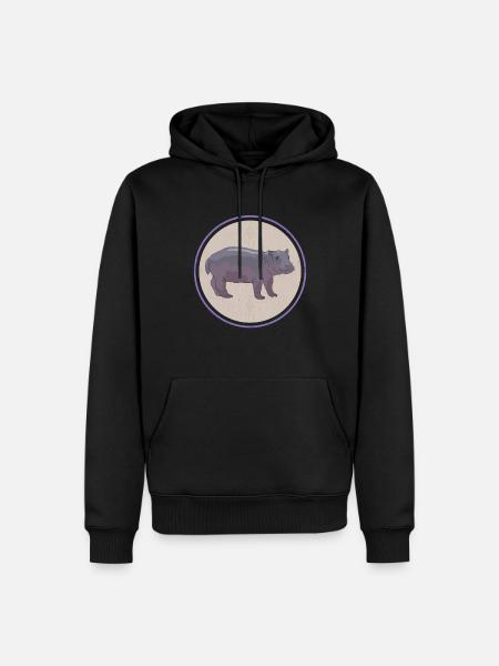 Hippo Baby | Hippo Hippos Gift - Men’s Premium Organic Hoodie - black