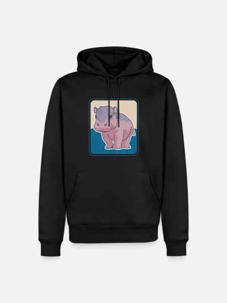 Hippo Baby Hippo Hippo Gift - Men’s Premium Organic Hoodie - black