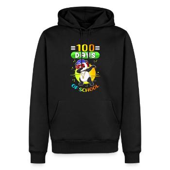 100 jours d’école Enfants Élèves Cadeau d’école - Sweat à capuche Premium bio Homme - noir - Devant - Nico (187cm)