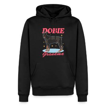 Doberman Dobie Grand-mère Dog Owner Cadeau - Sweat à capuche Premium bio Homme - noir - Devant - Nico (187cm)