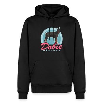 Doberman Dobie Grand-mère Dog Owner Cadeau - Sweat à capuche Premium bio Homme - noir - Devant - Nico (187cm)