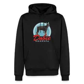 Doberman Dobie Grand-père | Cadeau du propriétaire de chien - Sweat à capuche Premium bio Homme - noir - Devant - Nico (187cm)