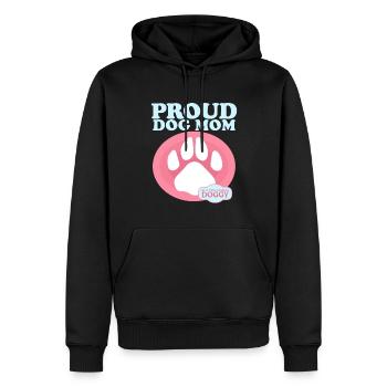 Chien Maman Propriétaire Chien Maîtresse Chien Cadeau - Sweat à capuche Premium bio Homme - noir - Devant - Nico (187cm)