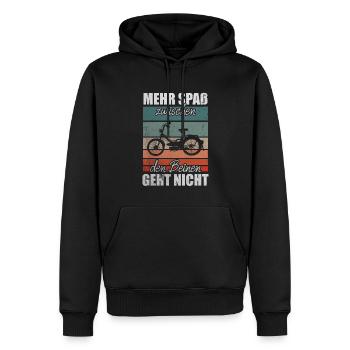 Vintage Moped Lustiger Mofa Spruch Mokick Retro - Männer Premium Bio Hoodie - Schwarz - Vorne - Nico (187cm)