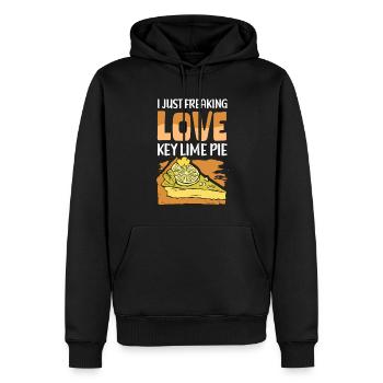 Lime Pie Cake Lemon Cake Gift - Men’s Premium Organic Hoodie - black - Front - Nico (187cm)