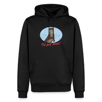 Loutre de mer Loutre Cadeau de loutre - Sweat à capuche Premium bio Homme - noir - Devant - Nico (187cm)