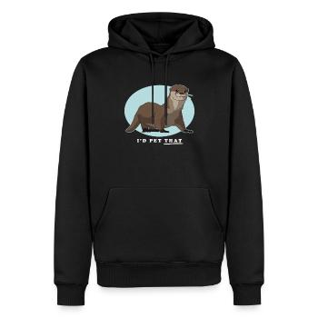 Otter Otter Sea Otter Gift - Men’s Premium Organic Hoodie - black - Front - Nico (187cm)