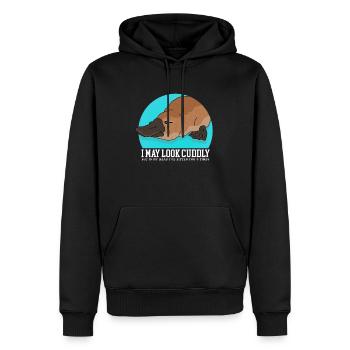 Ornithorynque Platypus Cadeau Ornithorynque - Sweat à capuche Premium bio Homme - noir - Devant - Nico (187cm)