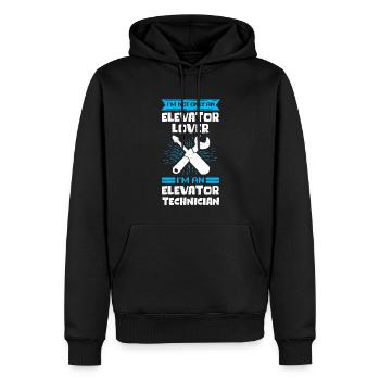 Fahrstuhl Aufzugsmechaniker Aufzug Geschenk - Männer Premium Bio Hoodie - Schwarz - Vorne - Nico (187cm)