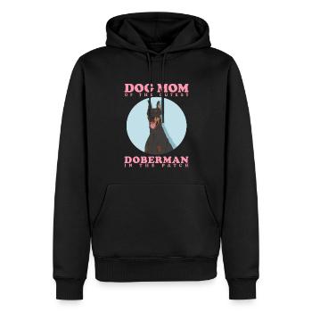 Doberman Mom Dog Mom Dog Owner Gift - Men’s Premium Organic Hoodie - black - Front - Nico (187cm)