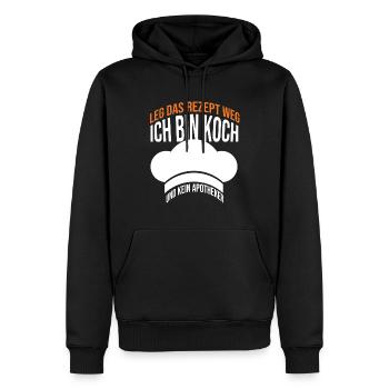 Leg das Rezept weg Ich bin Koch und kein Apotheker - Männer Premium Bio Hoodie - Schwarz - Vorne - Nico (187cm)