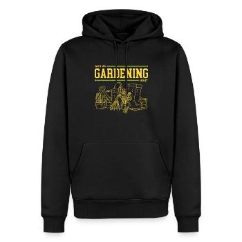 Jardin Accueil Jardinier Jardinier Jardinier Jardinier Jardinage Cadeau - Sweat à capuche Premium bio Homme - noir - Devant - Nico (187cm)
