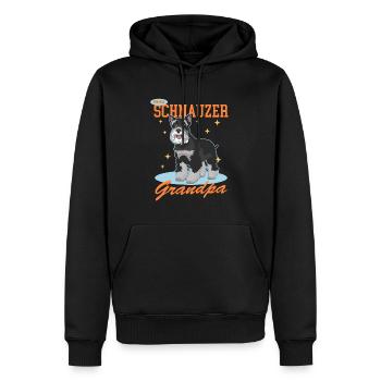Zwergschnauzer Grandpa Schnauzer Hund Geschenk - Männer Premium Bio Hoodie - Schwarz - Vorne - Nico (187cm)