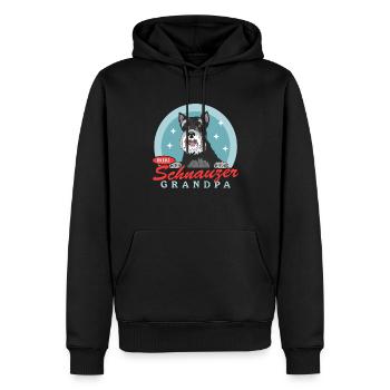Zwergschnauzer Grandpa Hunde Schnauzer Geschenk - Männer Premium Bio Hoodie - Schwarz - Vorne - Nico (187cm)