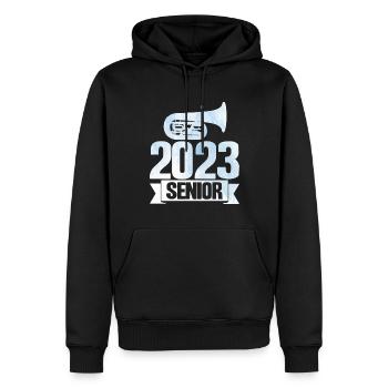 Tuba 2023 Senior Geschenk - Männer Premium Bio Hoodie - Schwarz - Vorne - Nico (187cm)