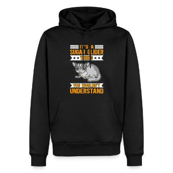 Sugar Glider | Kurzkopfgleitbeutler Geschenk - Männer Premium Bio Hoodie - Schwarz - Vorne - Nico (187cm)