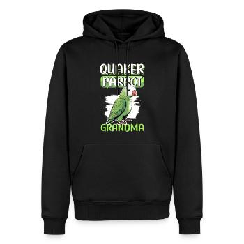 Moine Perruche Perroquets Grand-mère Cadeau - Sweat à capuche Premium bio Homme - noir - Devant - Nico (187cm)