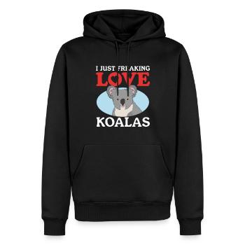 Koala Koalas Koala Bears Koala Bear Cadeau - Sweat à capuche Premium bio Homme - noir - Devant - Nico (187cm)