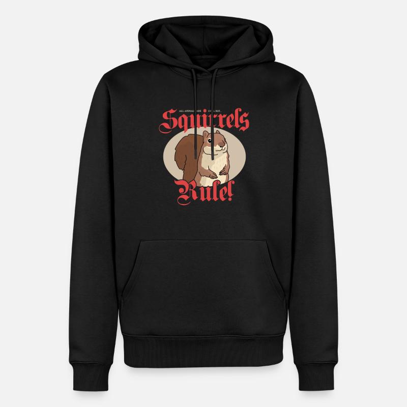 Süßes Eichhörnchen Grauhörnchen Hörnchen Geschenk - Männer Premium Bio Hoodie - Schwarz