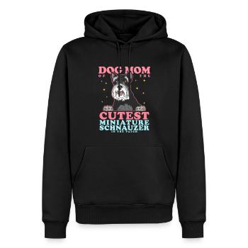 Maman Schnauzer miniature | Cadeau Schnauzer Chien - Sweat à capuche Premium bio Homme - noir - Devant - Nico (187cm)