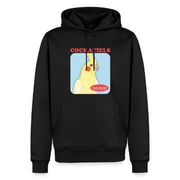 Cockatiels Bird Owner Cadeau - Sweat à capuche Premium bio Homme - noir - Devant - Nico (187cm)