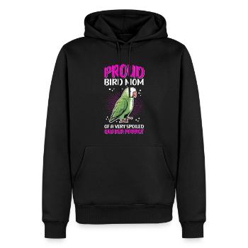 Moine Perruche Perroquets Maman Cadeau - Sweat à capuche Premium bio Homme - noir - Devant - Nico (187cm)