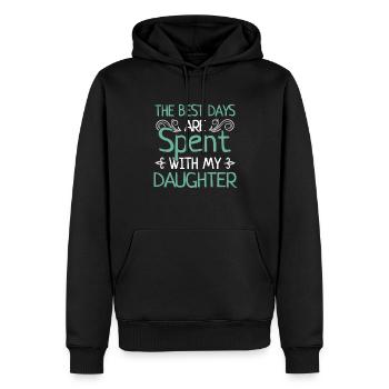 Father & Daughter Toddler Daddy-to-be Daughters - Men’s Premium Organic Hoodie - black - Front - Nico (187cm)
