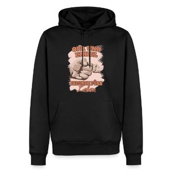 Opa Und Enkel Freunde Fürs Leben Enkelsohn Opas - Männer Premium Bio Hoodie - Schwarz - Vorne - Nico (187cm)