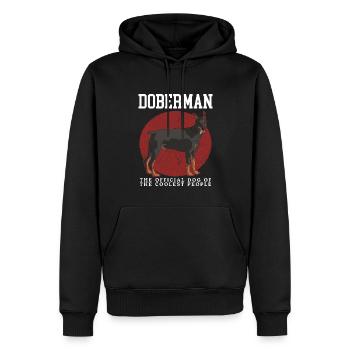 Doberman Dog Propriétaire Chien Cadeau - Sweat à capuche Premium bio Homme - noir - Devant - Nico (187cm)