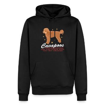 Chiens Cavapoo | Cadeau du propriétaire de chien Cavoodle - Sweat à capuche Premium bio Homme - noir - Devant - Nico (187cm)