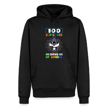 100 School Days School Kids Student Gift - Men’s Premium Organic Hoodie - black - Front - Nico (187cm)