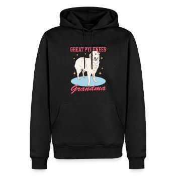 Chien de montagne des Pyrénées Grand-mère Chien Propriétaire Cadeau - Sweat à capuche Premium bio Homme - noir - Devant - Nico (187cm)