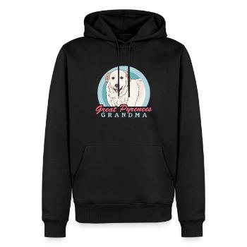 Chien de montagne des Pyrénées Grand-mère Chien Propriétaire Cadeau - Sweat à capuche Premium bio Homme - noir - Devant - Nico (187cm)