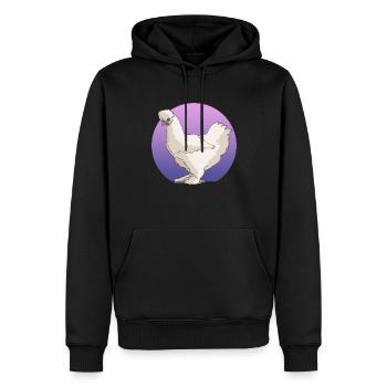 Silk Chicken Silkie Chicken Silk Chickens Gift - Men’s Premium Organic Hoodie - black - Front - Nico (187cm)