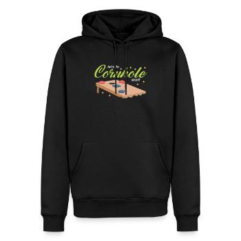 Cornhole Player Bean Bag Blind Hole Gift - Sweat à capuche Premium bio Homme - noir - Devant - Nico (187cm)