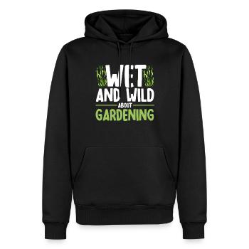 Jardinier aquatique Cadeau de jardinage humide et sauvage - Sweat à capuche Premium bio Homme - noir - Devant - Nico (187cm)