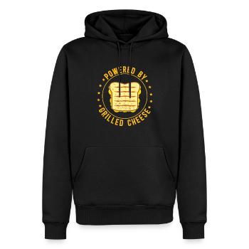 Fromage grillé Fromage Amateur de fromage Cadeau - Sweat à capuche Premium bio Homme - noir - Devant - Nico (187cm)