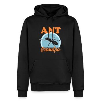 Fourmis Grand-père Fourmilière Formicarium Cadeau - Sweat à capuche Premium bio Homme - noir - Devant - Nico (187cm)