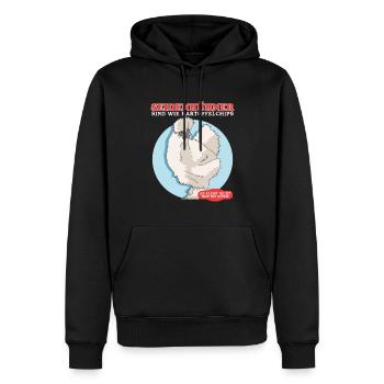 Seidenhuhn | Silkie Hühner Seidenhühner Geschenk - Männer Premium Bio Hoodie - Schwarz - Vorne - Nico (187cm)