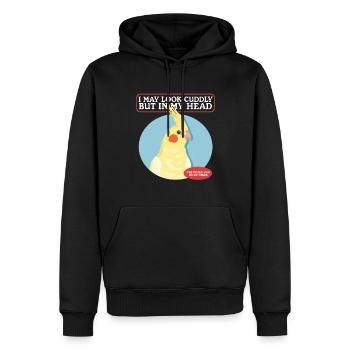 Cockatiels Bird Owner Bird Gift - Sweat à capuche Premium bio Homme - noir - Devant - Nico (187cm)